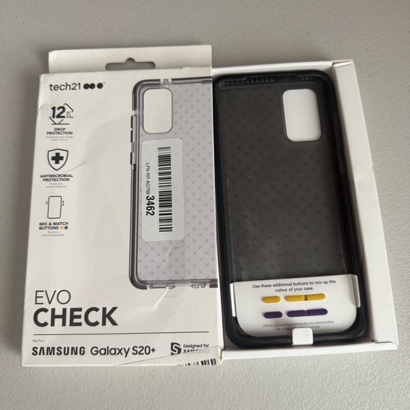 tech21 Evo Check for Samsung Galaxy S20+ (Plus) 5G Phone Case-Hygienically Clean - Picture 1 of 4